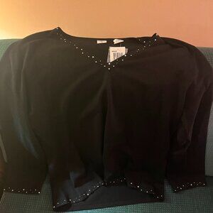 Vintage Real Clothes Black Embellished Sweater
